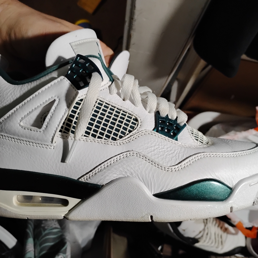 Jordan White and Teal Sneakers